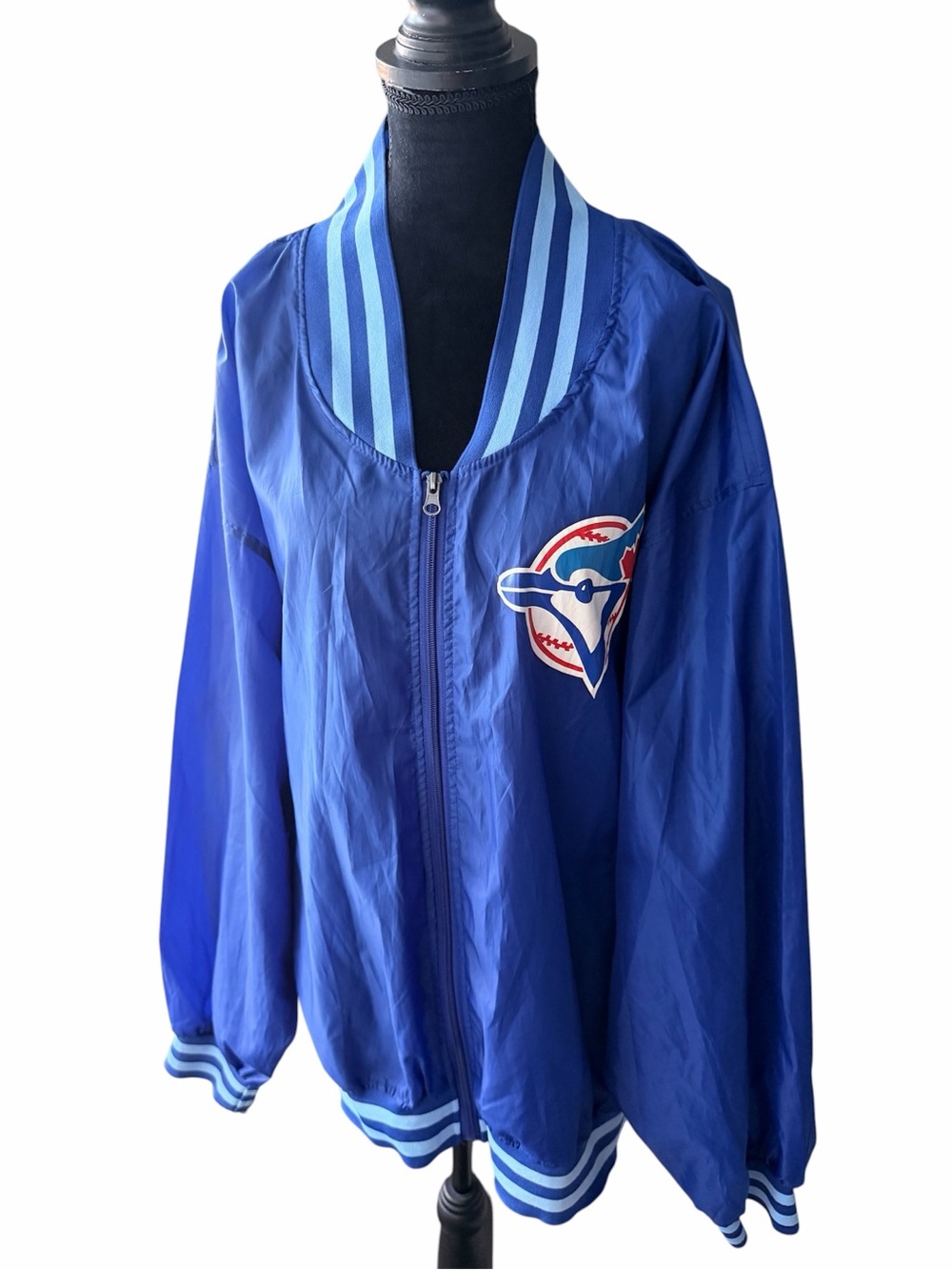 Vintage 1990’S MLB TORONTO BLUE JAYS Baseball Windbreaker Jacket Men’s Size XL